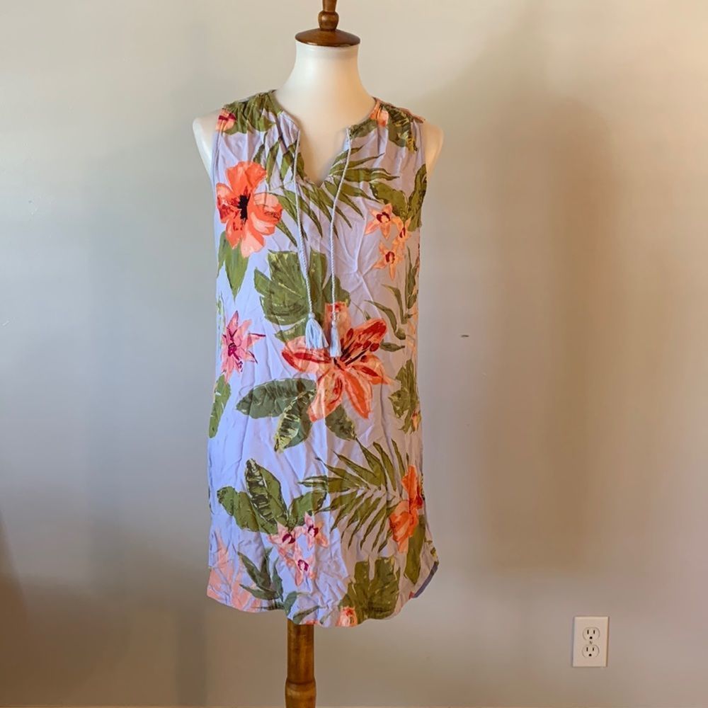 [beachlunchlounge] Tropical Flower Print Dress - Size Small